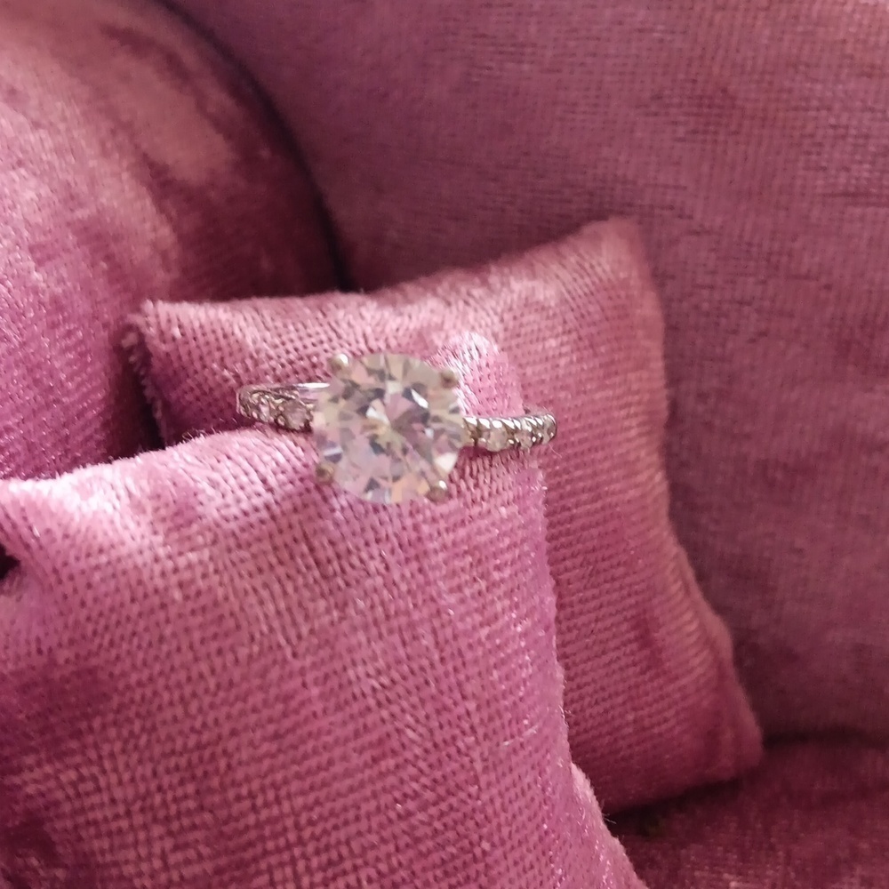 Silver Clear Cubic Zirconia Ring